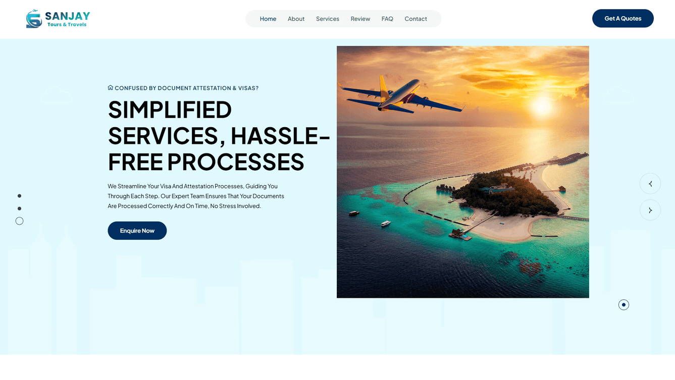 Sanjay Travels is your trusted partner for seamless travel.